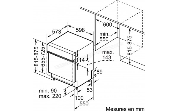 BOSCH SMI46AS01E - Sch&eacute;ma d'encastrement