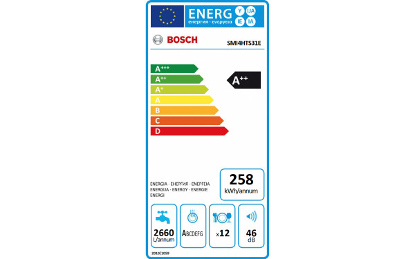 BOSCH SMI4HTS31E - &Eacute;tiquette &eacute;nergie
