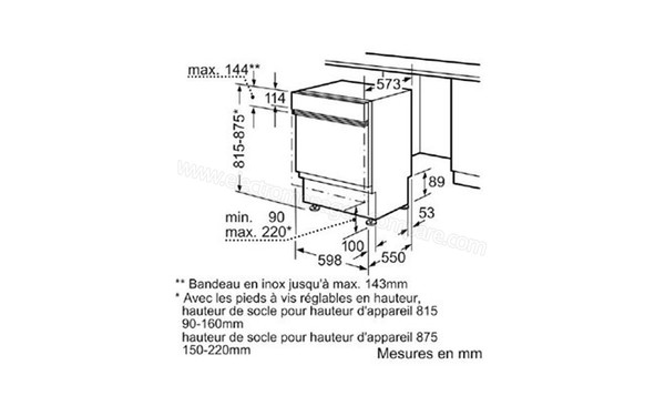 BOSCH SMI50E56EU - Sch&eacute;ma d'encastrement 