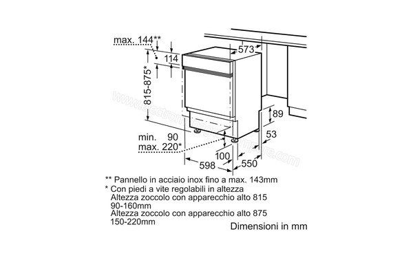 BOSCH SMI50E85EU - Sch&eacute;ma d'encastrement