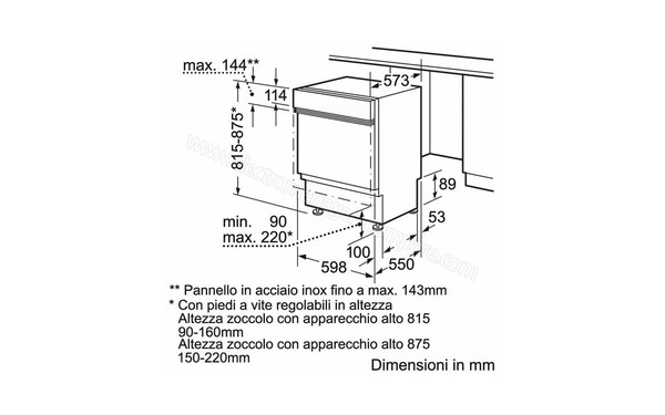BOSCH SMI50E86EU - Sch&eacute;ma d'encastrement