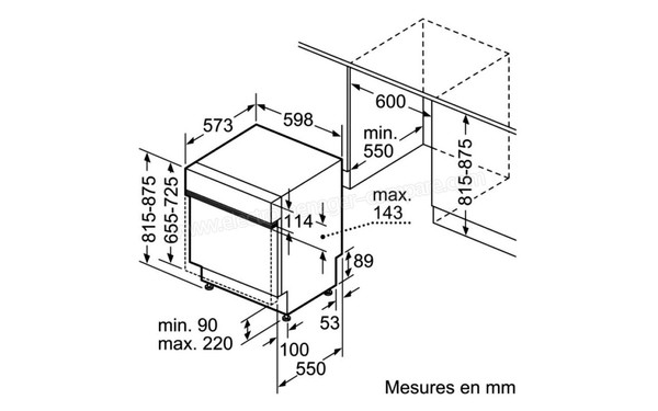 BOSCH SMI68M85EU - Schema d'encastrement