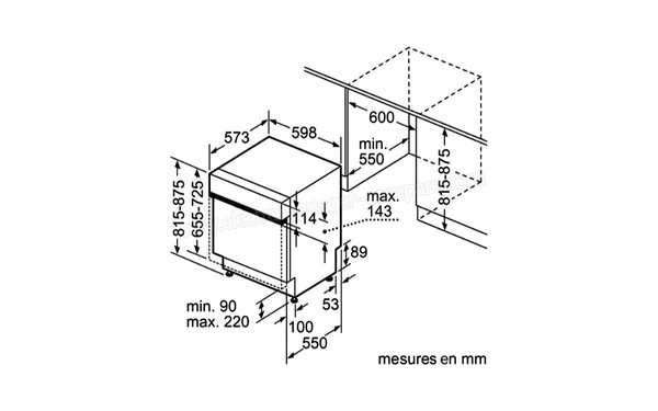 BOSCH SMI69N62EU - Sch&eacute;ma d'encastrement