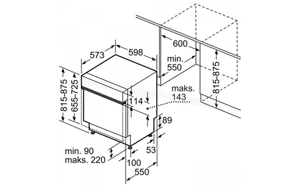 BOSCH SMI88TS02E - Sch&eacute;ma d'encastrement 