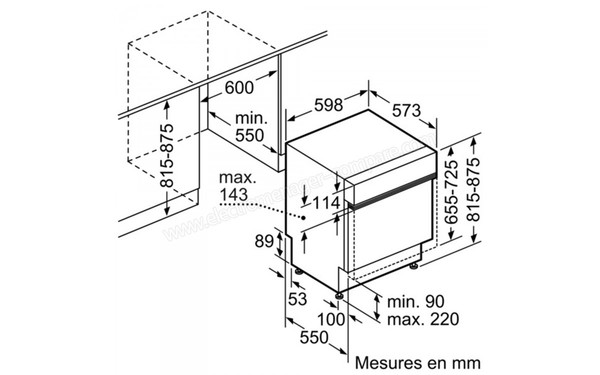 BOSCH SMI88TS03E - sch&eacute;ma d'encastrement