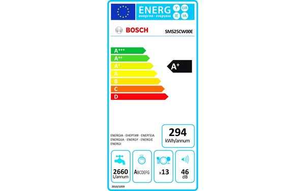 BOSCH SMS25CW00E - &Eacute;tiquette &eacute;nergie