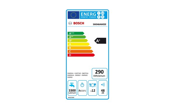 BOSCH SMS46AW02E - &Eacute;tiquette &eacute;nergie