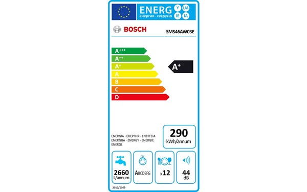 BOSCH SMS46AW03E - &Eacute;tiquette &eacute;nergie