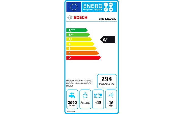BOSCH SMS46KW07E - &Eacute;tiquette &eacute;nergie