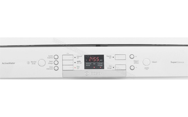 BOSCH SMS53M52FF - Panneau de commandes (cr&eacute;dit : Darty)