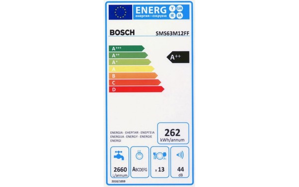 BOSCH SMS63M12FF - &Eacute;tiquette &eacute;nergie