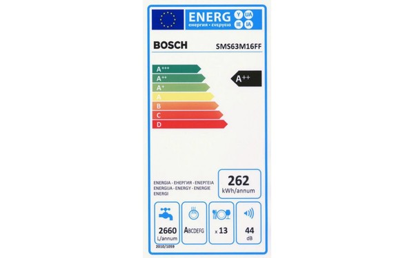 BOSCH SMS63M16FF - &Eacute;tiquette &eacute;nergie