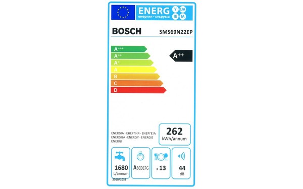 BOSCH SMS69N22EP - &Eacute;tiquette &eacute;nergie