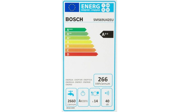 BOSCH SMS69U42EU - &Eacute;tiquette &eacute;nergie