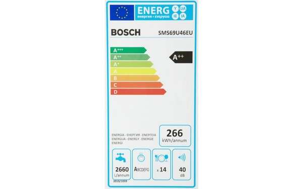 BOSCH SMS69U46EU - &Eacute;tiquette &eacute;nergie