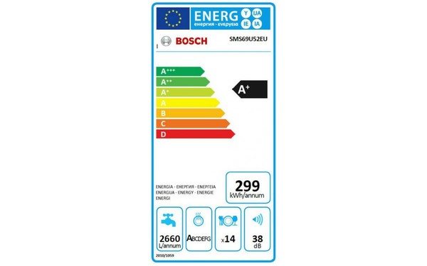 BOSCH SMS69U52EU - &Eacute;tiquette &eacute;nergie