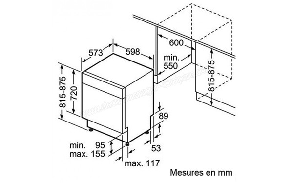 BOSCH SMU50D45EU - Schema encastrement