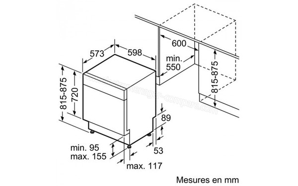 BOSCH SMU53M75EU - Schema d'encastrement 1