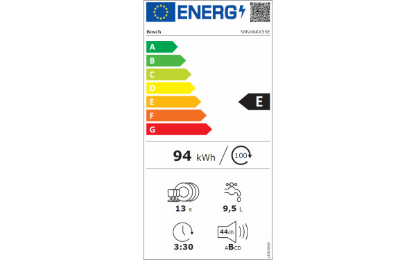 BOSCH SMV46KX55E - &Eacute;tiquette &eacute;nergie v2