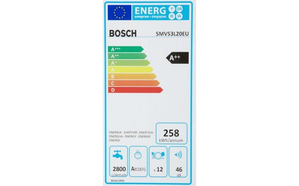 BOSCH SMV53L20EU - &Eacute;tiquette &eacute;nergie