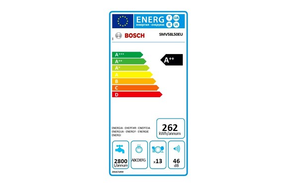 BOSCH SMV58L50EU - &Eacute;tiquette &eacute;nergie