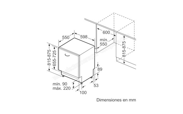 BOSCH SMV68MX03E - Dimensions