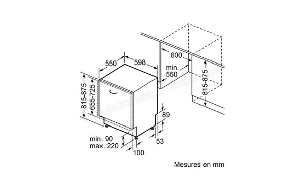 BOSCH SMV69U60EU - Sch&eacute;&ugrave;a d'encastrement (cr&eacute;dit : Darty)