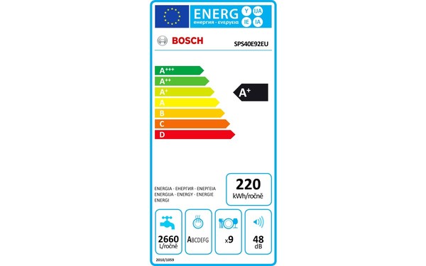 BOSCH SPS40E92EU - &Eacute;tiquette &eacute;nergie