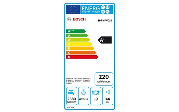 BOSCH SPS46IW01E - &Eacute;tiquette &eacute;nergie