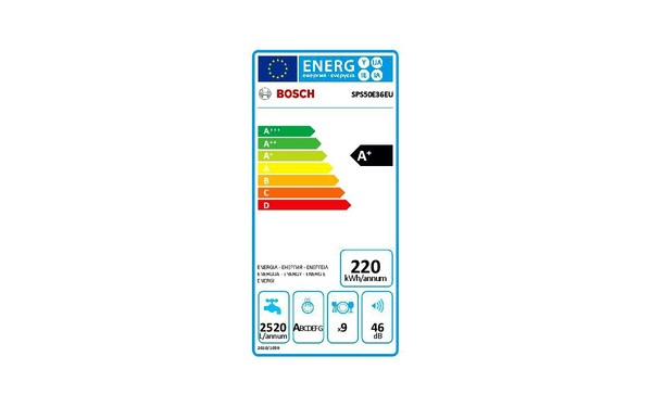 BOSCH SPS50E36EU - &Eacute;tiquette &eacute;nergie