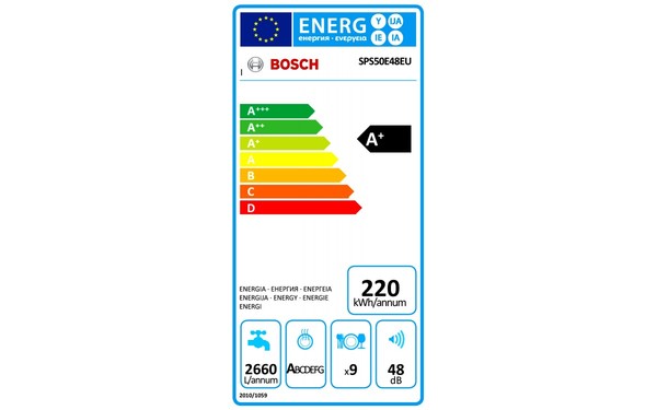 BOSCH SPS50E48EU - &Eacute;tiquette &eacute;nergie