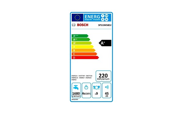 BOSCH SPS53M58EU - &Eacute;tiquette &eacute;nergie