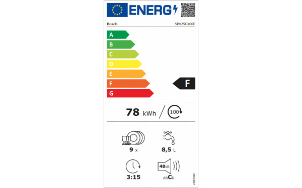 BOSCH SPV25CX00E - &Eacute;tiquette &eacute;nergie v2