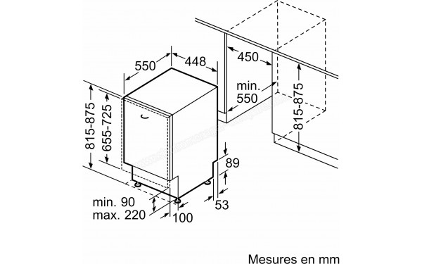 BOSCH SPV2HKX42E - Dimensions
