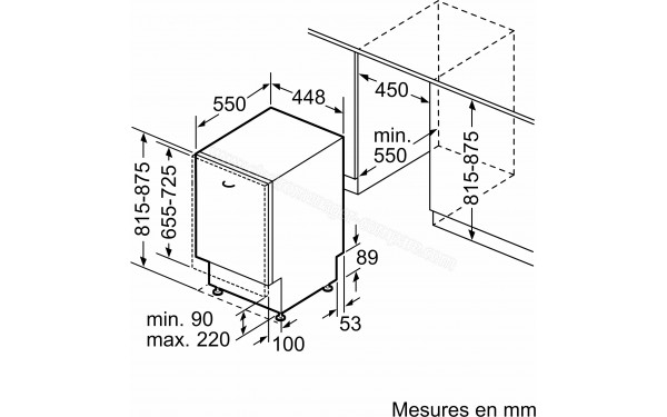 BOSCH SPV4EMX11E - Dimensions