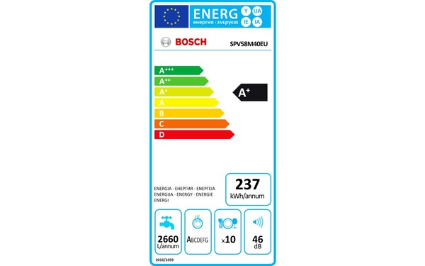 BOSCH SPV58M40EU - &Eacute;tiquette &eacute;nergie