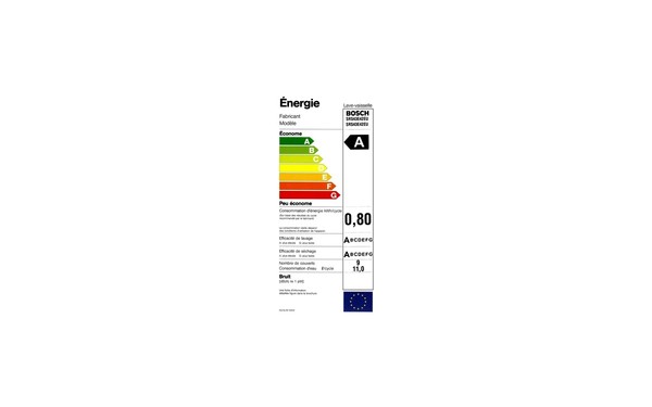 BOSCH SRS43E42EU - &Eacute;tiquette &eacute;nergie