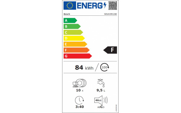 BOSCH SRV4XMX28E - &Eacute;tiquette &eacute;nergie v2