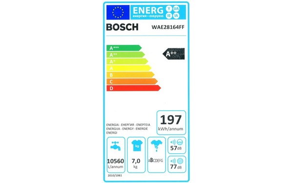 BOSCH WAE28164FF - &Eacute;tiquette &eacute;nergie