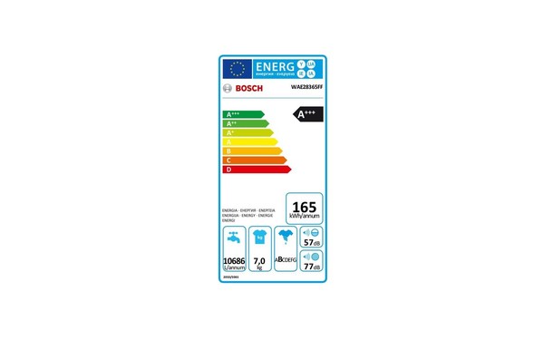 BOSCH WAE28365FF - &Eacute;tiquette &eacute;nergie