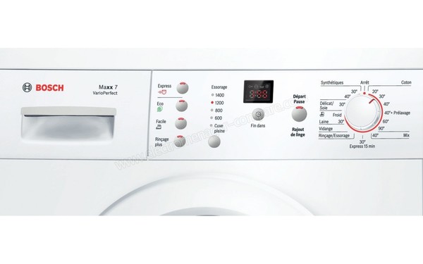 BOSCH WAE2836XFF - Panneau de commandes