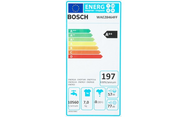 BOSCH WAE28464FF - &Eacute;tiquette &eacute;nergie