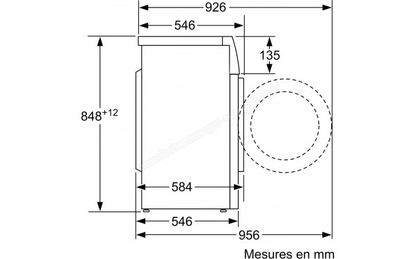 BOSCH WAJ24037FR - Dimensions