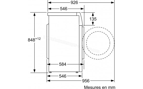 BOSCH WAJ28097FR - Dimensions