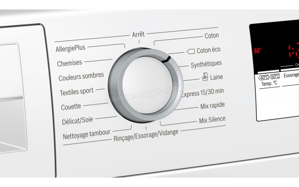 BOSCH WAN28107FF - Vue des programmes
