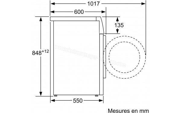 BOSCH WAN2811SFR - Dimensions