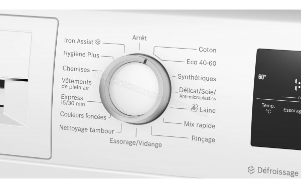 BOSCH WAN2827AFR - Vue des programmes