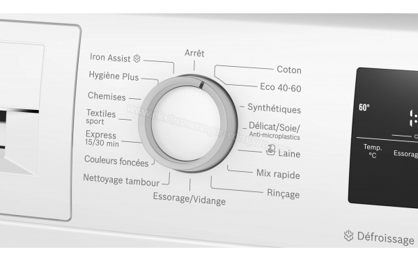 BOSCH WAN2827FFR - Vue des programmes