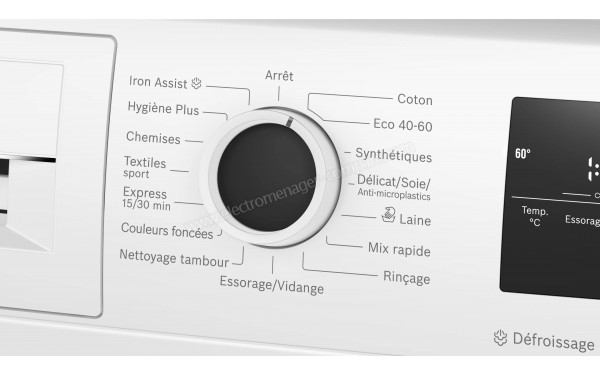 BOSCH WAN2827TFR - Vue des programmes