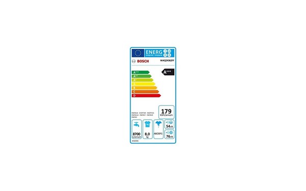 BOSCH WAQ24362FF - &Eacute;tiquette &eacute;nergie